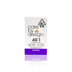 CARE BY DESIGN - CARE BY DESIGN - Capsules - 40:1 CBD Soft Gels - 10-Capsules