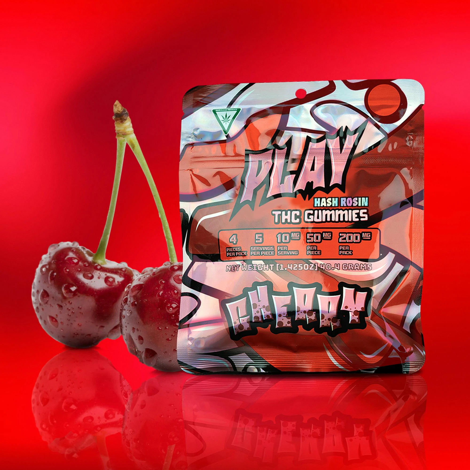 Play Michigan - Cherry (200mg 4x50 Gummies) Main Image