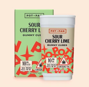 POT+PAN - Pot + Pan | Sour Cherry Lime | 10mg Gummy | 20-Pack | 200mg Total | [I]