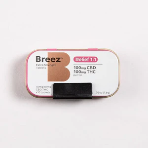 Breez - Breez Relief Tablet Tin | 1:1 THC:CBD