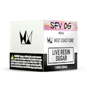 West Coast Cure - Concentrate - SFV OG Live Resin Sugar 1g