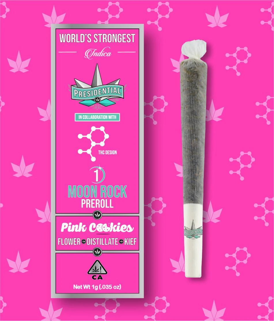 Presidential - PRESIDENTIAL - Infused Preroll - Pink Cookies - Moon Rocks - 1G Main Image