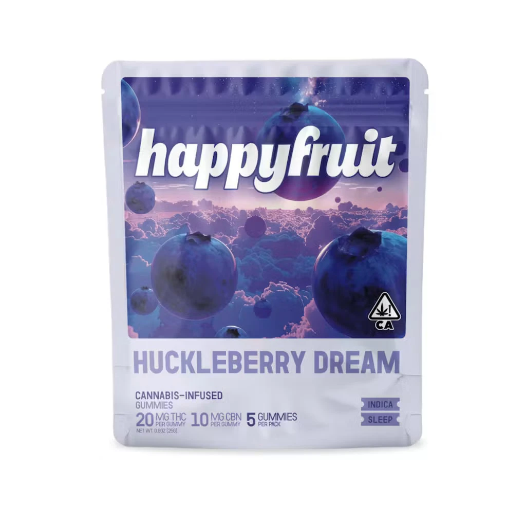 Happy Fruit - Happy Fruit - Huckleberry Dream Distillate Gummies 5pk 100mg Main Image