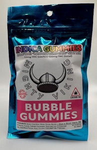 Bubble Gum - 100mg Indica Gummies - Mighty Viking