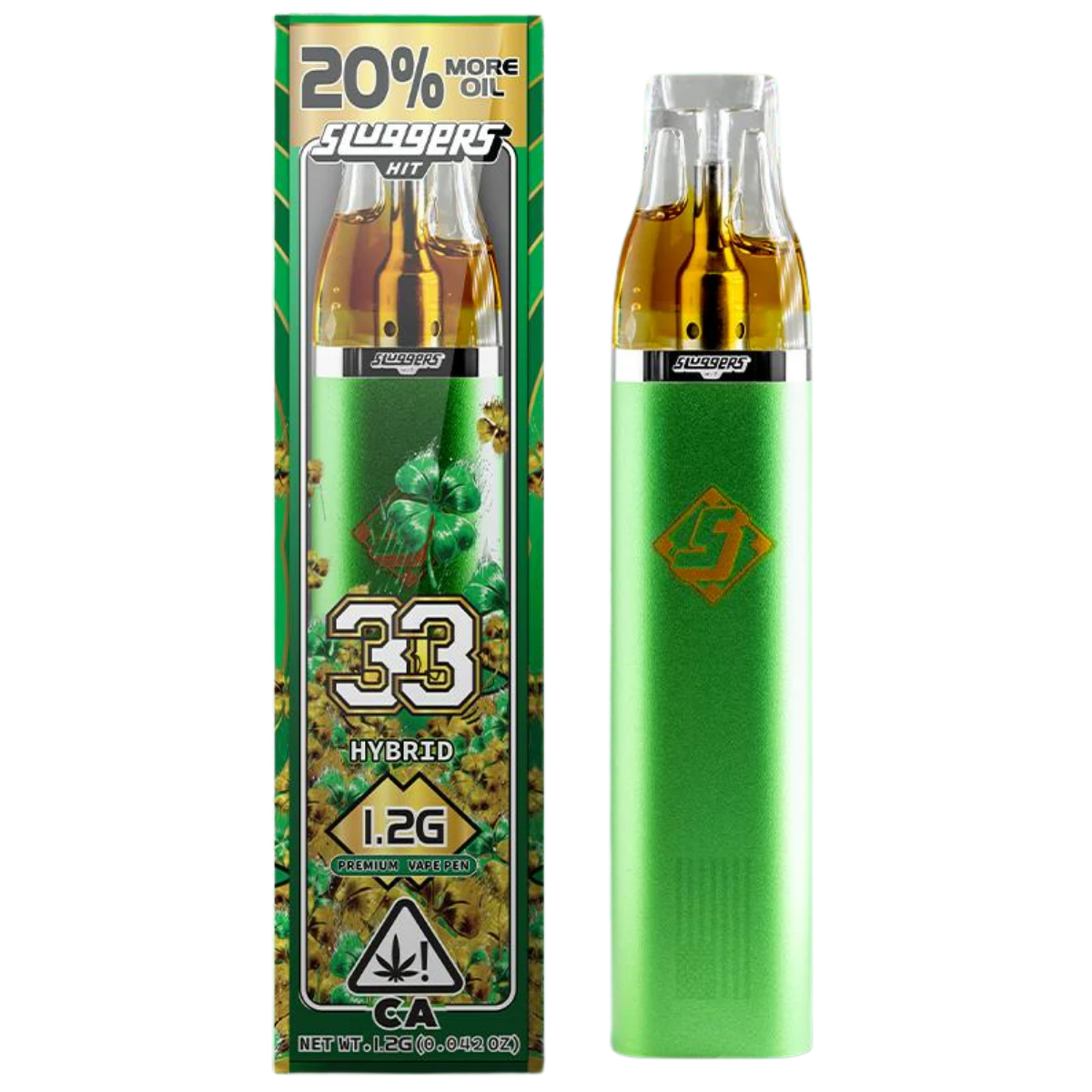 Sluggers Hit - 33 (H) | 1.2g Live Resin AIO Vape | Sluggers Hit Main Image