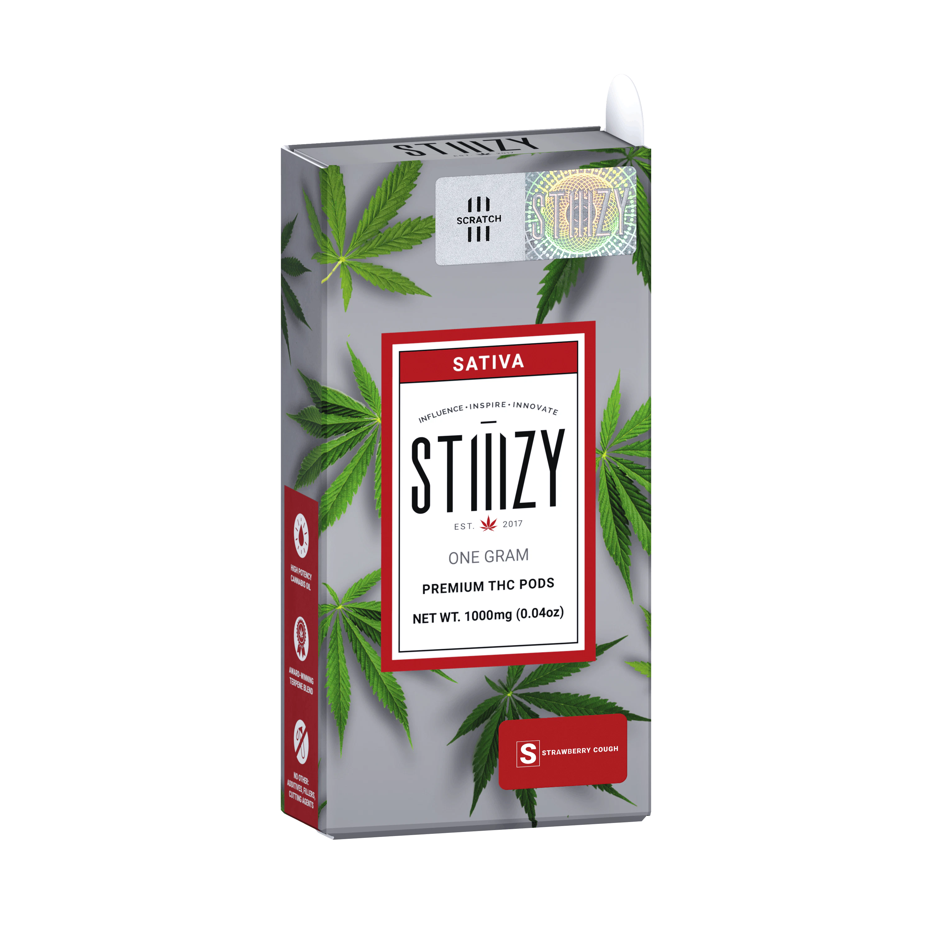 STIIIZY - Vape Cartridge - STRAWBERRY COUGH 1G Original THC Pod - STIIIZY Main Image