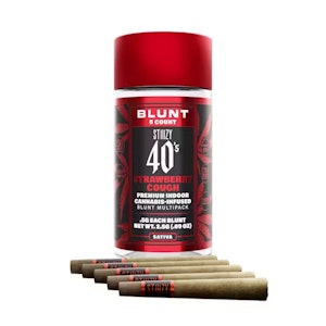 STIIIZY - [STIIIZY] 40'S INFUSED BLUNT 5PACK - 2.5G - STRAWBERRY COUGH (S)