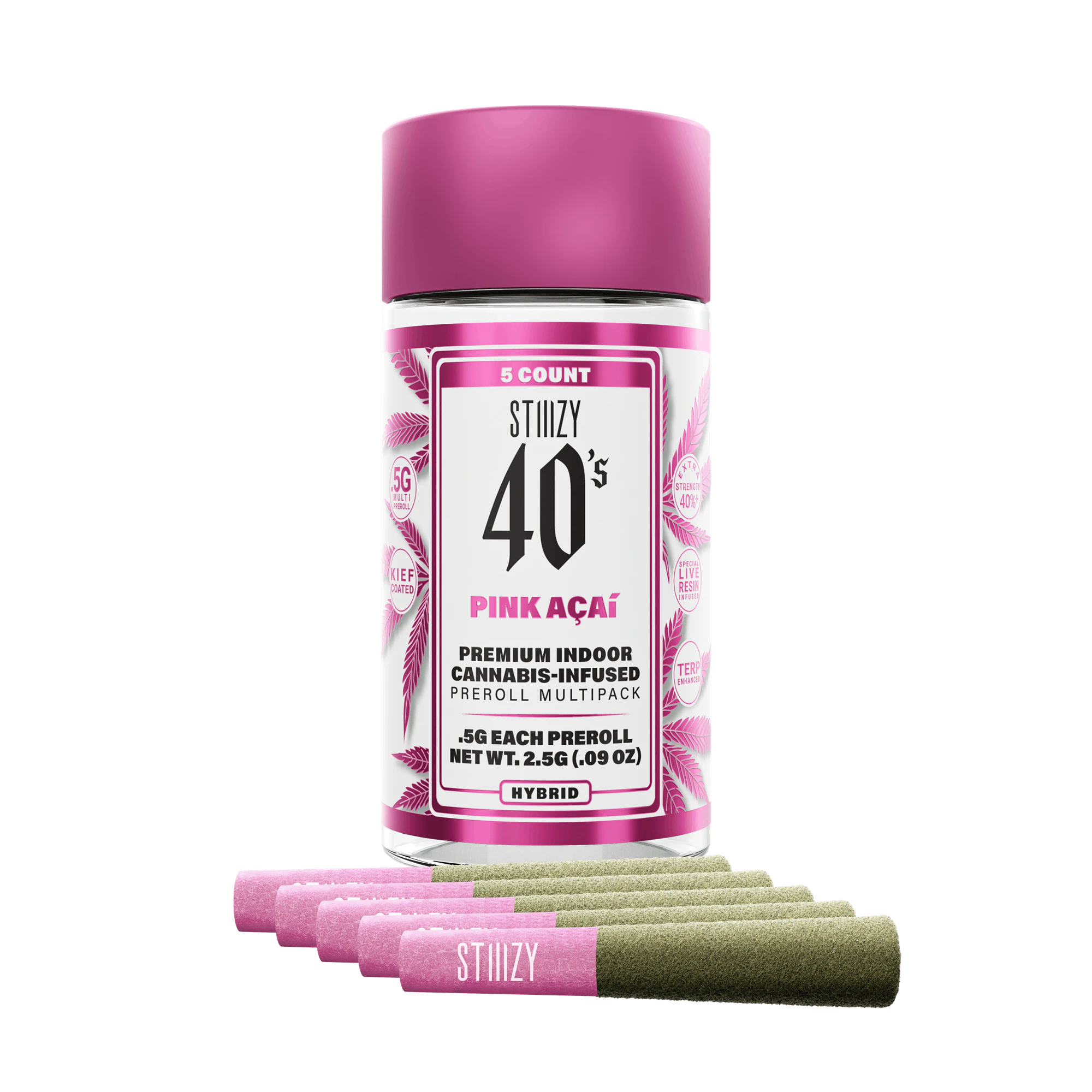 STIIIZY - STIIIZY | PINK ACAI - 5PK INFUSED | PREROLL | 2.5G Main Image