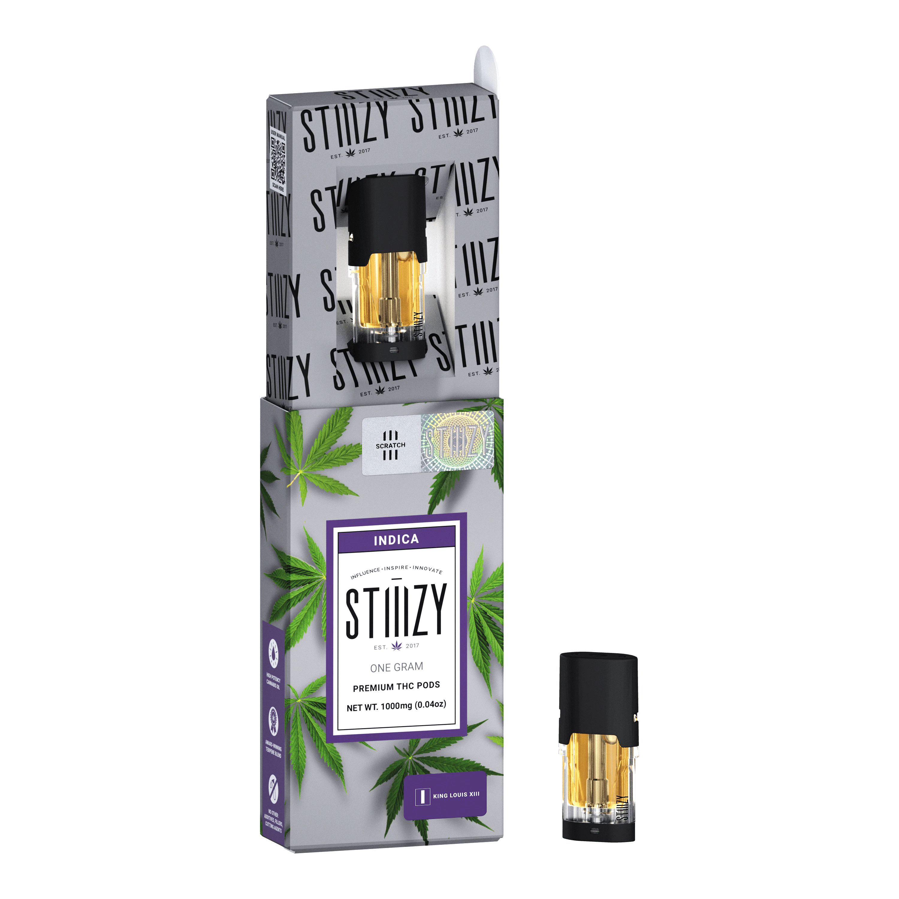 STIIIZY - Vape Cartridge - KING LOUIS XIII 1G Original THC Pod - STIIIZY Main Image