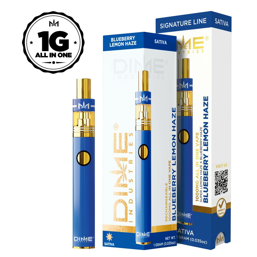 Blueberry Lemon Haze -Sativa- All in One Device 1000mg (Vape Pens)   |  DIME   -p2