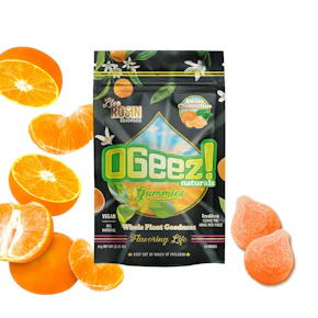 OGeez! | Naturals | Sweet Clementine Live Rosin Gummies | 10pk/100mg