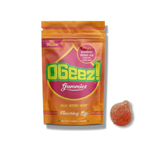 OGeez! | Peg's Raspberry Orange RSO Gummies | 10pk/100mg