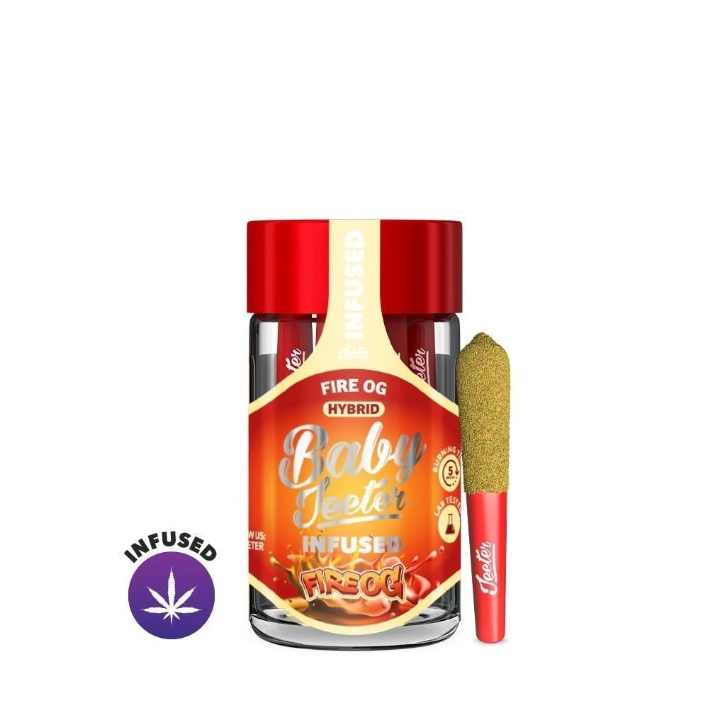 Jeeter - Baby Jeeter | Fire Og | Infused Baby Jeeter 0.5G x 5 (2.5g) Preroll PACK Main Image