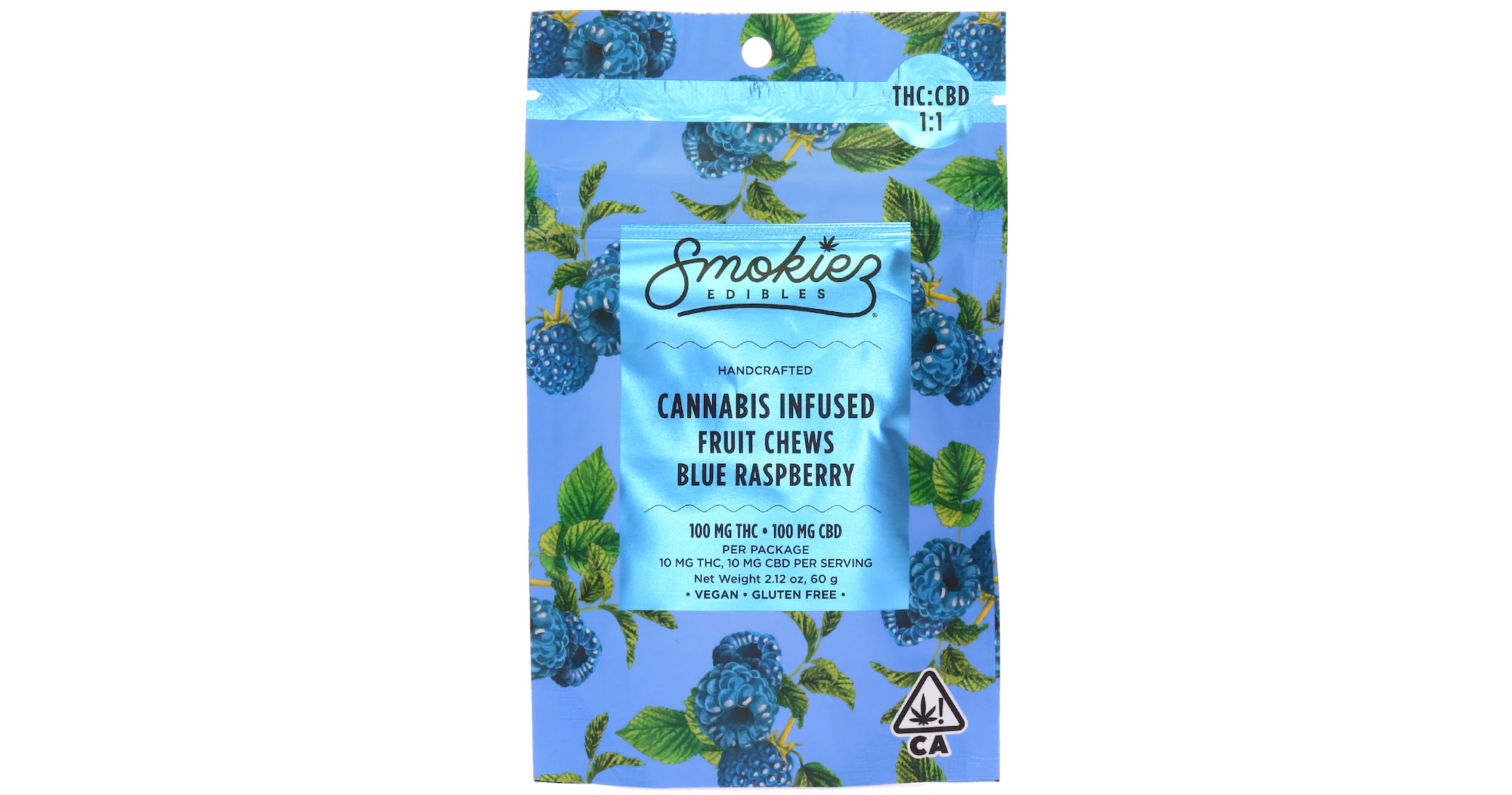 Smokiez Edibles - Blue Raspberry 1:1 THC CBD Main Image