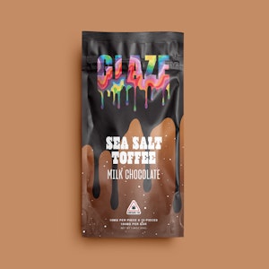 GLAZE - Glaze | King Size Sea Salt Toffee Milk Chocolate | Chocolate Bar | 200mg [20pc]