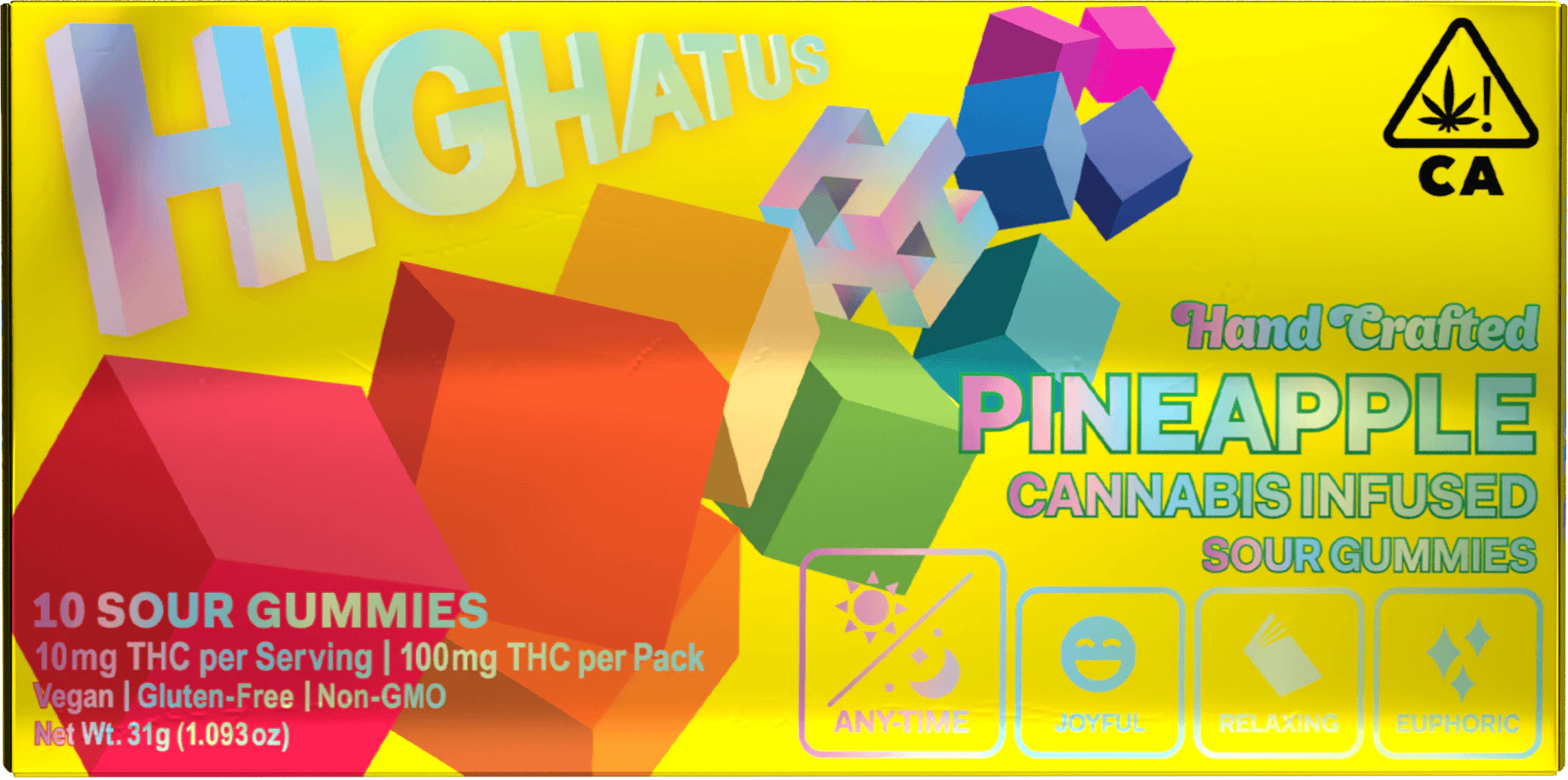 Highatus - Highatus - Edibles - Pineapple Sour Gummy - 100MG Main Image