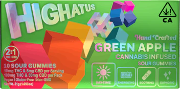 Highatus - Edibles - Sour Green Apple CBD Gummies