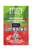 STIIIZY SOUR STRAWBERRY - Gummies 100mg 10 x 10 THC Edibles