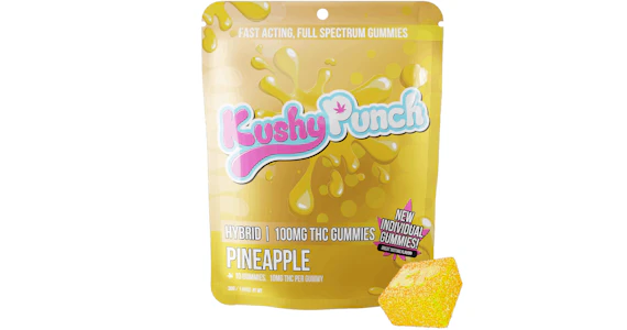 KUSHY PUNCH - Kushy Punch - Pineapple Gummies - 100mg