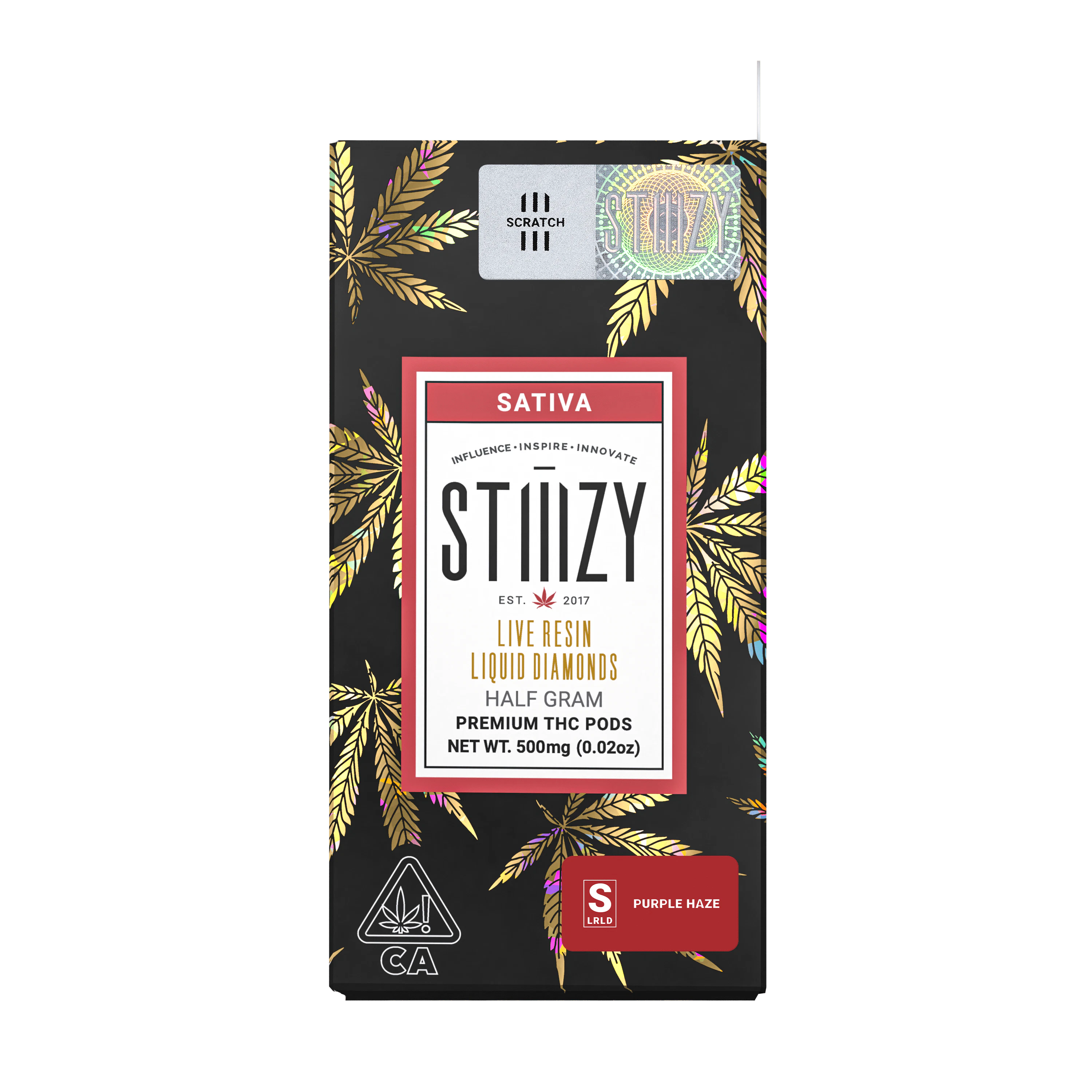 STIIIZY - Vape Cartridge - PURPLE HAZE .5G Live Resin Liquid Diamonds Pod - STIIIZY Main Image