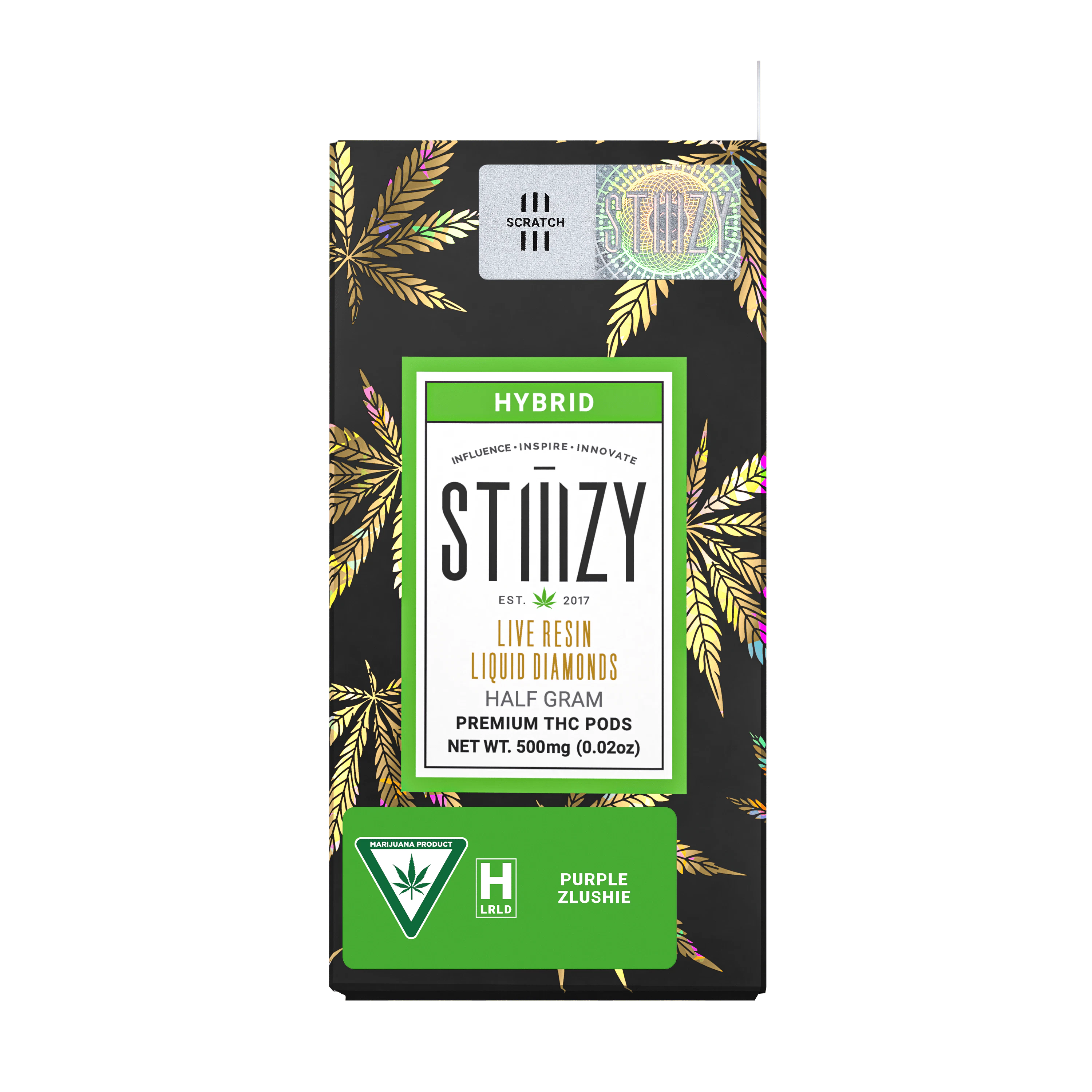 STIIIZY - Vape Cartridge - PURPLE ZLUSHIE .5G Live Resin Liquid Diamonds Pod Main Image