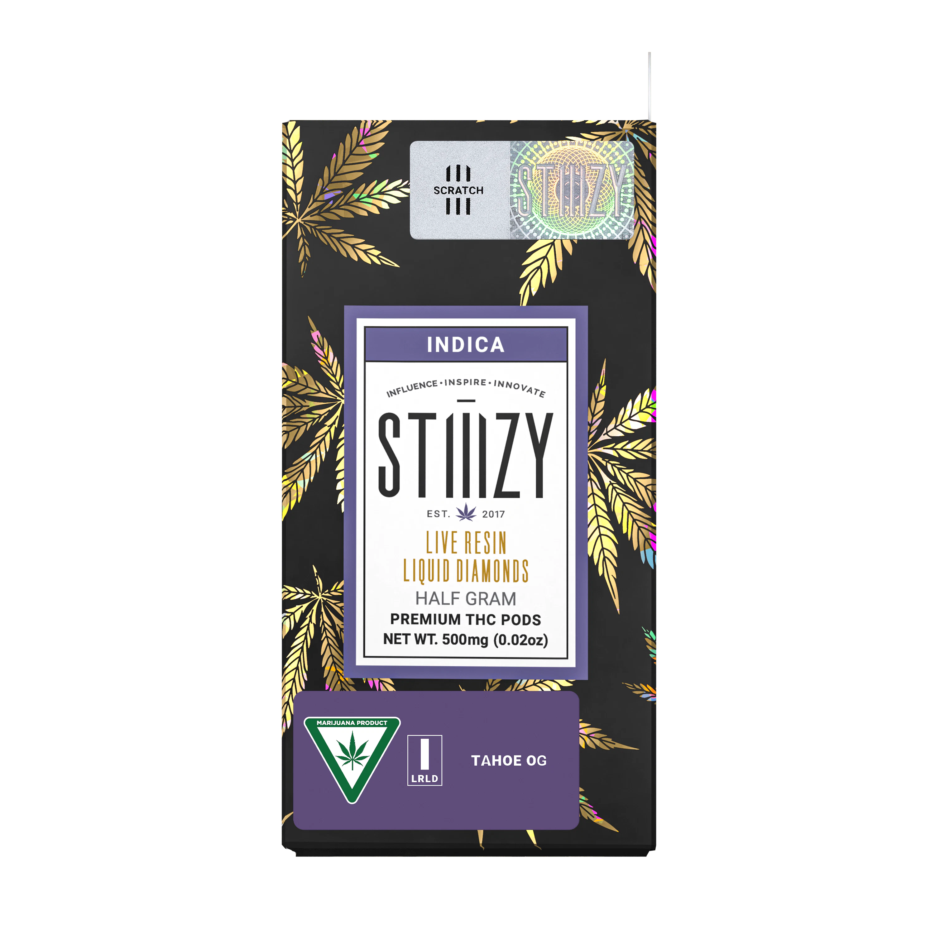 STIIIZY - Vape Cartridge - TAHOE OG .5G Live Resin Liquid Diamonds Pod - STIIIZY Main Image
