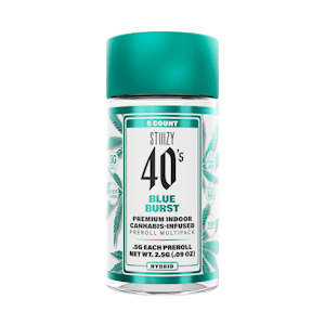 Stiiizy - - BLUE BURST - .5G 40's Infused Preroll 5 Pack