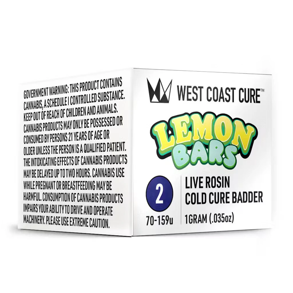 West Coast Cure - West Coast Cure - Concentrate - Rosin - Tier 2 - Lemon Bars - 1G Main Image