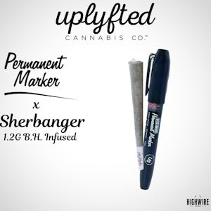 UPLYFTED CANNABIS -  Uplyfted Permanent Marker X Marker Fumez Bubble Hash Infused Preroll 1.2g