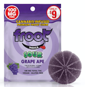Froot Gummy Singles - Sour Grape Ape -100mg