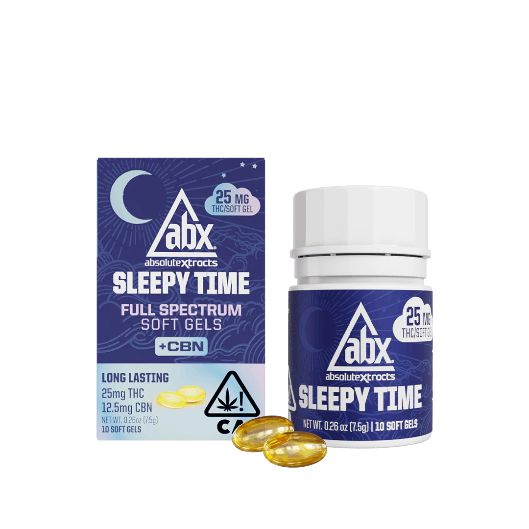 ABX / absoluteXtracts - ABX | 25mg Sleepy Time Solventless + CBN Soft Gels | 10ct Main Image