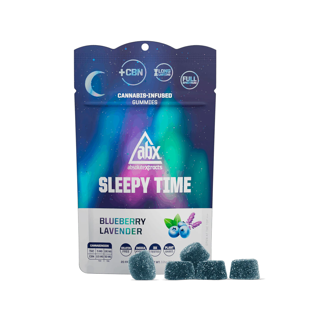 ABX / absoluteXtracts - [ABX] Sleepy Time Gummies - 100mg - Blueberry Lavender 2:1 (THC:CBN) Main Image