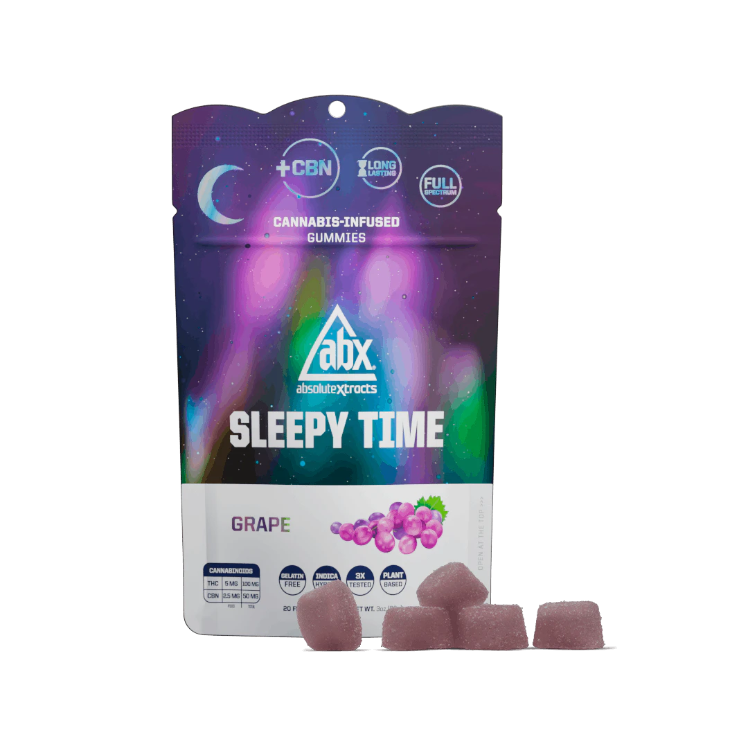 ABX / absoluteXtracts - ABX - Grape Sleepy Time Solventless + CBN Gummies - 100mg Main Image