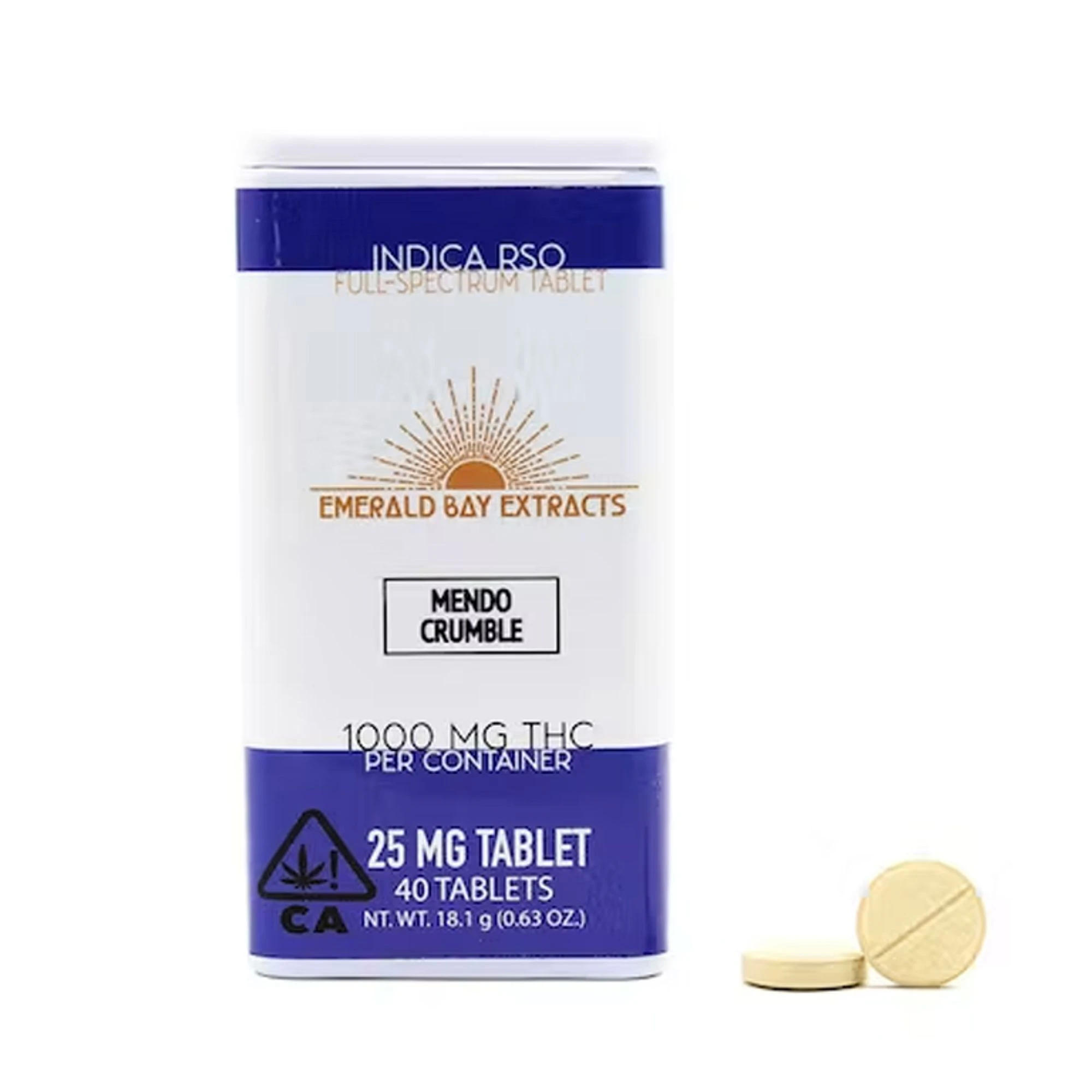 Emerald Bay Extracts - Emerald Bay Extracts - Mendo Crumble - 1000mg Indica Tablets Main Image