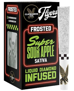 CLAYBOURNE CO. - Claybourne Frosted Flyers Infused 5pk Prerolls 2.5g Super Sour Apple