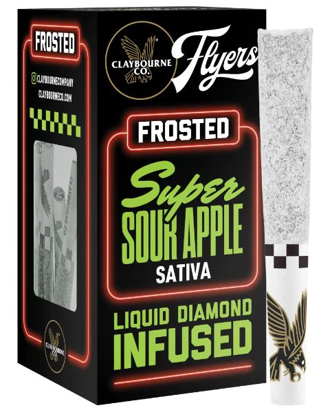 Claybourne Co. - Claybourne Frosted Flyers Infused 5pk Prerolls 2.5g Super Sour Apple Main Image