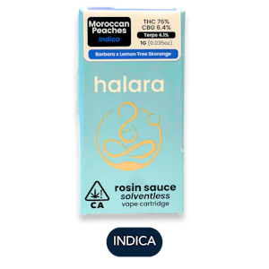 Halara - Halara - Solventless Rosin - Moroccan Peaches - Vape Cart - 1.0g