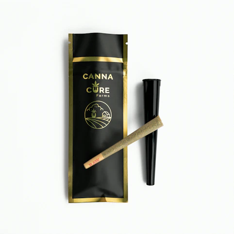 Canna Cure Farms LLC - Blueberry Runtz -Hybrid-  23.27% THC | 1g (Pre-Roll) | Canna Cure Farms  -V4 BACK