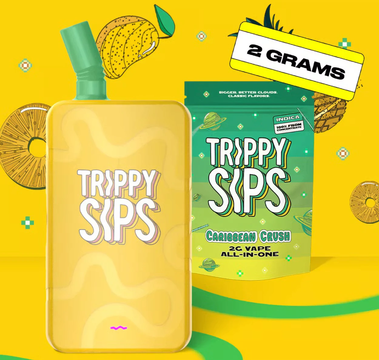 Trippy Sips - Trippy Sips | Disposable | Caribbean Crush | 2g Main Image