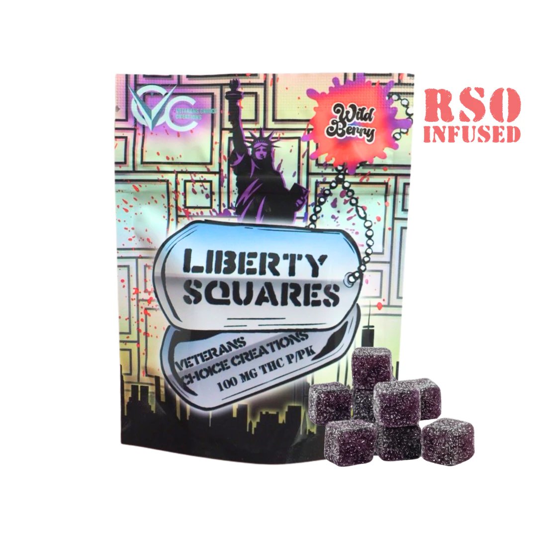 Veterans Choice Creations - Liberty Squares | Wild Berry | 100mg Main Image