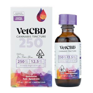Vet CBD - Vet CBD Regular Strength 250mg CBD Pet Cannabis Tincture 2oz