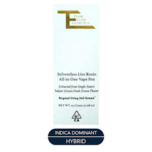 Team Elite Genetics - Team Elite Genetics - Live Rosin - White Queso - RTU - 0.5g