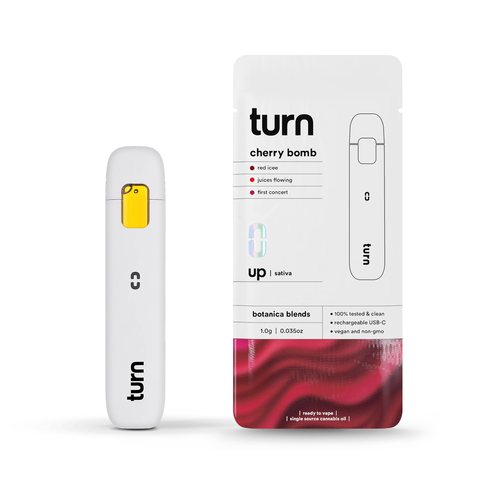 turn - Cherry Bomb - 1g Botanica Blends AIO Disposable Main Image