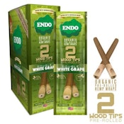 Endo Organic Hemp Wraps w/ Wooden Tip - Double White Grape