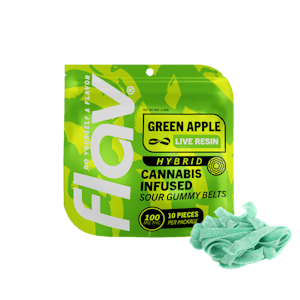 FLAV - Green Apple Belt - 100mg Live Resin Gummies
