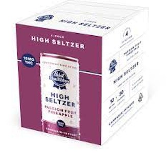 Pabst - Pabst Blue Ribbon High Seltzer 4Pack 10mg Passion Fruit Pineapple