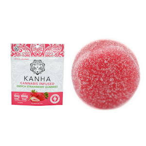 Kanha Edibles - 100mg THC Indica Strawberry Gummies (10mg - 10 pack) - Kanha