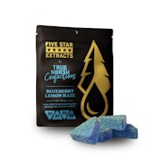 Blueberry Lemon Haze 200mg Cured Badder Gummies (4x50mg) - FIVE STAR EXTRACTS