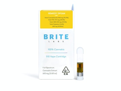 BRITE LABS - Remedy Dream - Full Spectrum - .6g 1:1 (THC:CBD) - Brite Labs