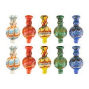 Carb Cap | Round Raked Bubble Carb Cap | Assorted Colors